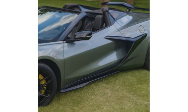 Накладки на пороги Chevrolet Corvette (2023-2024) z06 черный глянец фото