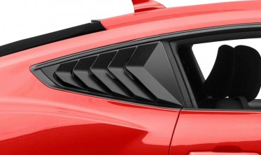 Накладки-жалюзі на бічні вікна Ford Mustang Fastback (2014-2023) чорний матовий фото