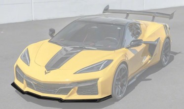 Диффузор переднего бампера Chevrolet Corvette (2020-...) черный глянец фото