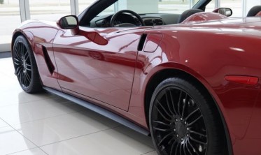 диффузоры порогов Chevrolet Corvette (2005-2013) zr1 style черный матовый фото