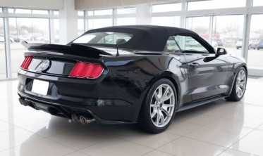 Дифузор заднього бампера Ford Mustang (2015-2017) GT500 style dual чорний глянець фото