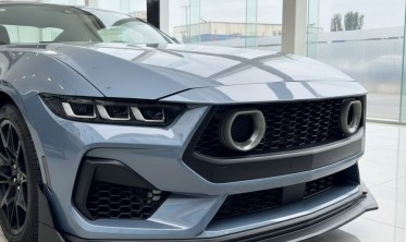 Диффузор переднего бампера Ford Mustang (2023-...) ikon черный матовый фото