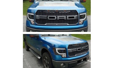 Радиаторная решетка Ford f150 (2009-2014) raptor style led фото