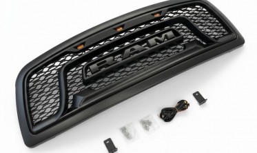 Радиаторная решетка Dodge Ram (2009-2012) в стиле Rabel матовая фото