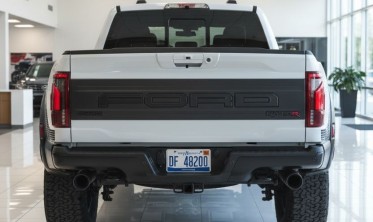 Накладка на задній борт Ford f150 (2024-2026) raptor style чорний матовий фото