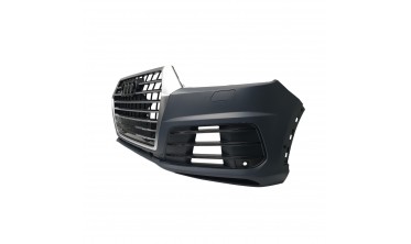 Передній бампер Audi Q7 4M 2015-2020 стиль S-line, срібна решітка фото