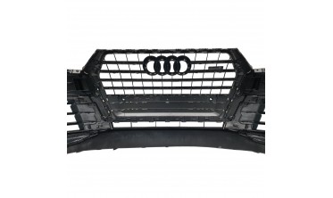Передній бампер Audi Q7 4M 2015-2020 стиль S-line, срібна решітка фото