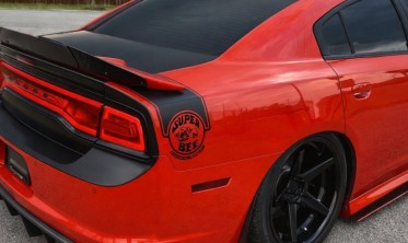 бленда заднього скла DODGE CHARGER 2011-2021 style v1 чорний глянець фото