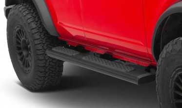 Стальные боковые подножки Ford Bronco (2021-...) черный матовый фото
