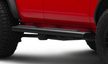 Стальные боковые подножки Ford Bronco (2021-...) черный матовый фото