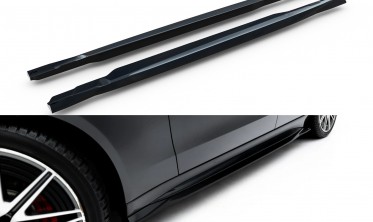 Тюнинг накладки (листвы) на боковые пороги Mercedes W206 AMG C63 фото
