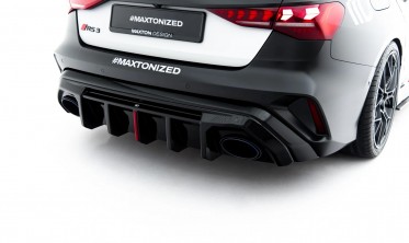 Тюнинг диффузор заднего бампера Audi RS3 8Y рестайл Maxton design фото
