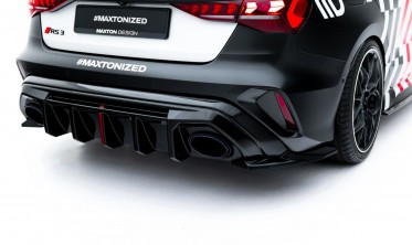 Бокові тюнінг накладки на задній бампер Audi RS3 Sedan 8Y 2024- вар. 1 фото