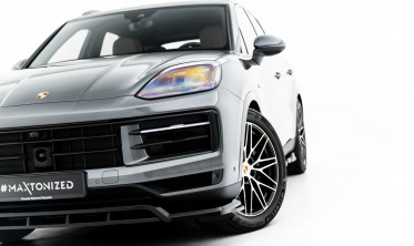 Тюнинг сплиттер на передний бампер Porsche Cayenne Mk3 2023- SUV / Coupe фото