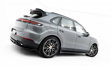 Тюнинговые накладки (листвы) под боковые пороги Porsche Cayenne Mk3 вар. 2 фото