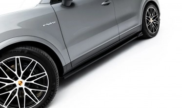 Тюнинговые накладки (листвы) под боковые пороги Porsche Cayenne Mk3 вар. 2 фото