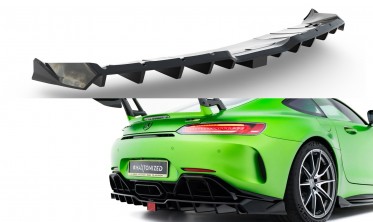 Тюнинг диффузор на задний бампер + LED Mercedes-AMG GT R C190 2017-2023 фото
