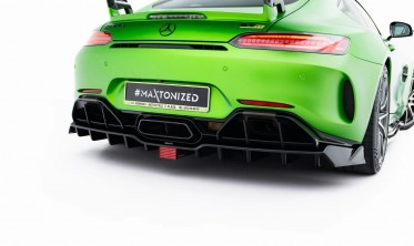 Тюнінг дифузор на задній бампер + LED Mercedes-AMG GT R C190 2017-2023 фото