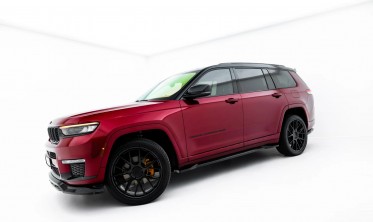 Тюнинг накладки на пороги Jeep Grand Cherokee L Mk5 боковые листвы Maxton design фото