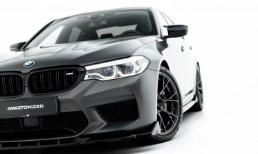 Тюнинг сплиттер на передний бампер BMW M5 F90 2017-2020 вар. 3 фото