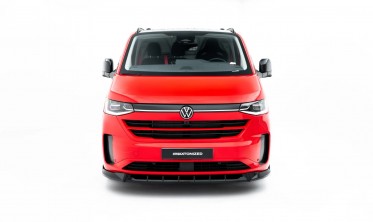 Тюнінг накладка на передній бампер VW Transporter T7 Maxton design вар. 1 фото