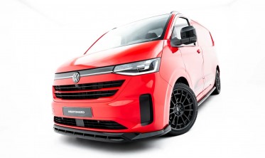 Передній спліттер на бампер VW Transporter T7 Maxton design вар. 2 фото