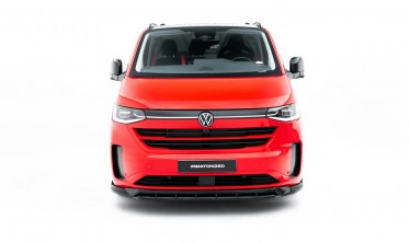 Передній спліттер на бампер VW Transporter T7 Maxton design вар. 2 фото