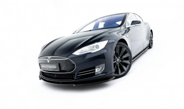 Тюнинг сплиттер на передний бампер Tesla Model S 2012-2016 вар. 2 фото