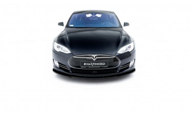 Тюнинг сплиттер на передний бампер Tesla Model S 2012-2016 вар. 2 фото