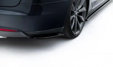 Бокові тюнінг накладки на задній бампер Tesla Model S 2012-2016 вар. 1 фото