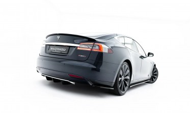 Бокові тюнінг накладки на задній бампер Tesla Model S 2012-2016 вар. 1 фото