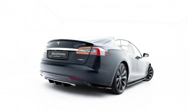 Боковые элероны на задний бампер Tesla Model S 2012-2016 вар. 2 фото