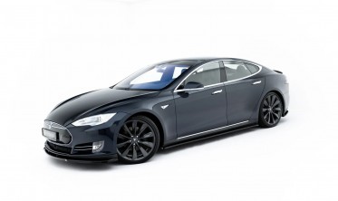 Тюнинг накладки на боковые пороги Tesla Model S 2012-2016 вар. 1 фото