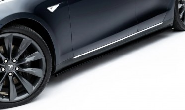 Тюнинг накладки на боковые пороги Tesla Model S 2012-2016 вар. 1 фото