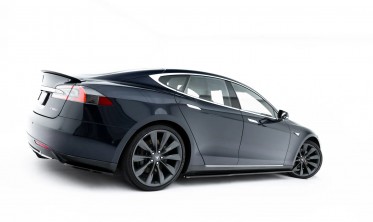 Тюнинг листвы под боковые пороги Tesla Model S 2012-2016 вар. 2 Maxton-design фото