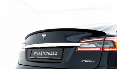 Тюнінговий кап спойлер на кришку багажника Tesla Model S 2012-2016 вар. 2 Maxton-design фото