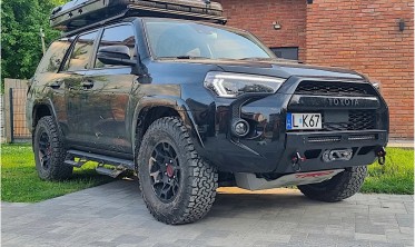 Передняя стальная накладка с креплением лебедки Toyota 4Runner (2022-...) фото