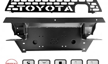 Передня сталева накладка з кріпленням лебідки Toyota Hilux Revo (2016-...) фото