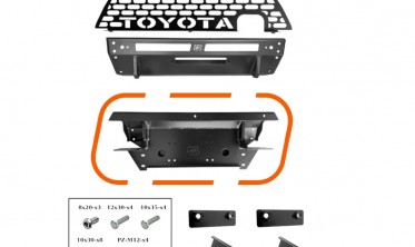 Передня сталева накладка з кріпленням лебідки Toyota Hilux Revo (2016-...) фото