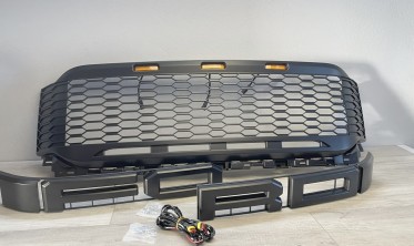 Решітка радіатора Ford F150 (2021-2023) Raptor style led фото