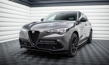 Тюнинговый диффузор переднего бампера Alfa Romeo Stelvio вер.1 фото