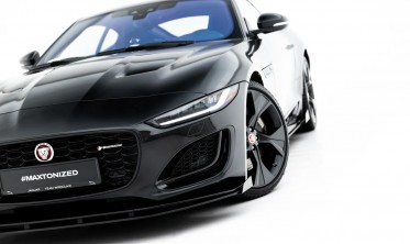 Нижний сплиттер + накладки на передний бампер Jaguar F-Type X152 рест. 2 серия Street Pro фото