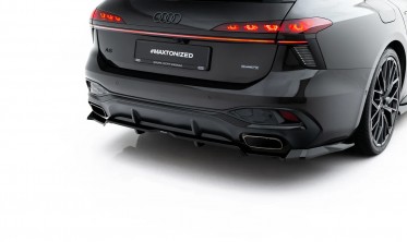 Задний тюнинг диффузор на бампер Audi A6 C9 S-line вар. 3 Макстон дизайн фото