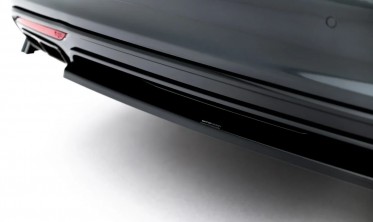 Центральный тюнинг диффузор на задний бампер Mercedes-Benz S W222 AMG-Line вар. 2 Макстон дизайн фото