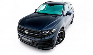 Тюнінг спліттер (накладка) на передній бампер VW Touareg MK3 рестайл R-line, Elegance фото