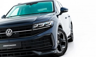 Тюнінг спліттер (накладка) на передній бампер VW Touareg MK3 рестайл R-line, Elegance фото