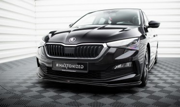 Спойлер под передний бампер Skoda Scala вер. 3 фото