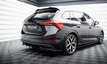 Диффузор на задний бампер Skoda Scala 2019-2023 фото