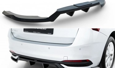 Тюнинг диффузор на задний бампер Skoda Scala Mk1 рестайл Макстон дизайн фото
