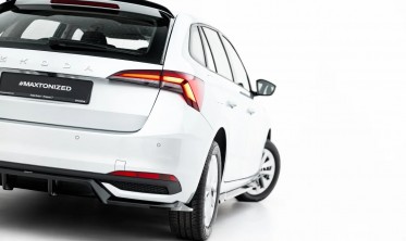 Тюнінг дифузор на задній бампер Skoda Scala Mk1 рестайл Mакстон дизайн фото